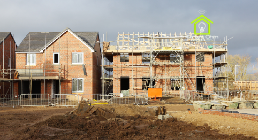 Photo of a new home being built